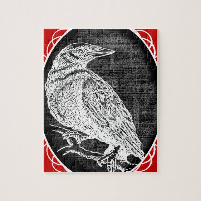 "Der Rabe" inspirierte grafischen Entwurf (Vertikal)