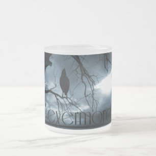 Der Rabe - nie wieder Sunbeams u. Baum-Blau Mattglastasse