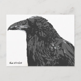 Der Rabe Postkarte