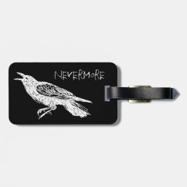 Der Rabe, Schwarzweiss Gepäckanhänger