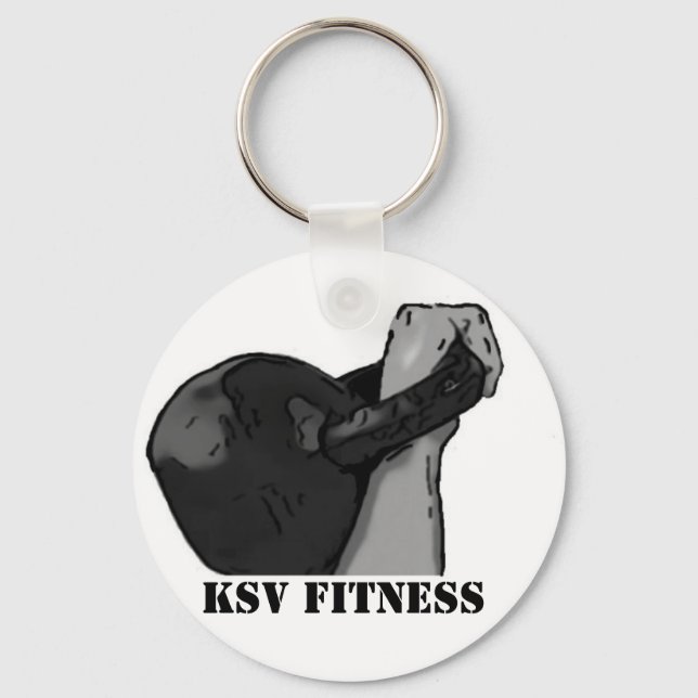 Der Rack-Kettlebell-Schlüsselanhänger Schlüsselanhänger (Vorderseite)