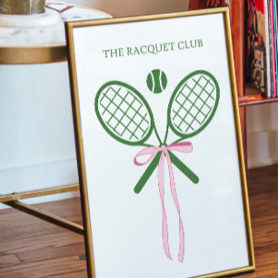 Der Racquet Club Tennis Preppy Tennis Poster