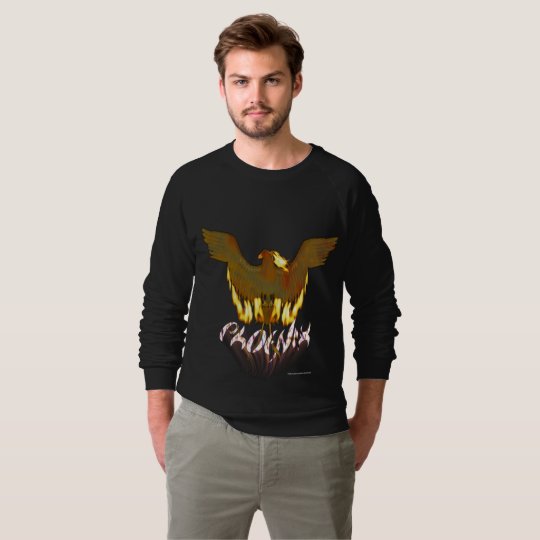 Der Raglan-Sweatshirt goldener Männer Phoenix Sweatshirt