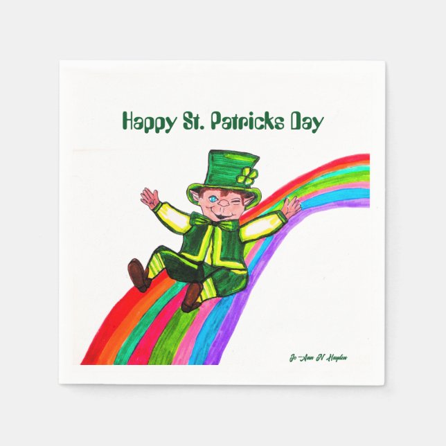 DER RAINBOW DER LEPRECHAUN SERVIETTE (Vorderseite)
