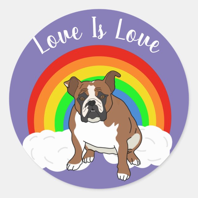 Der Rainbow-Rainbow-Stierkampf Runder Aufkleber (Vorderseite)