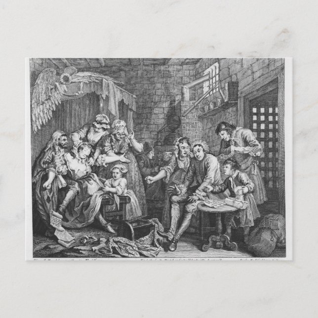 Der Rake im Gefängnis Postkarte (Vorderseite)