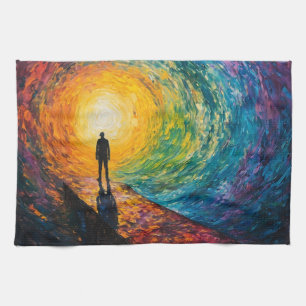 Der Rand der Dimension Geschirrtuch
