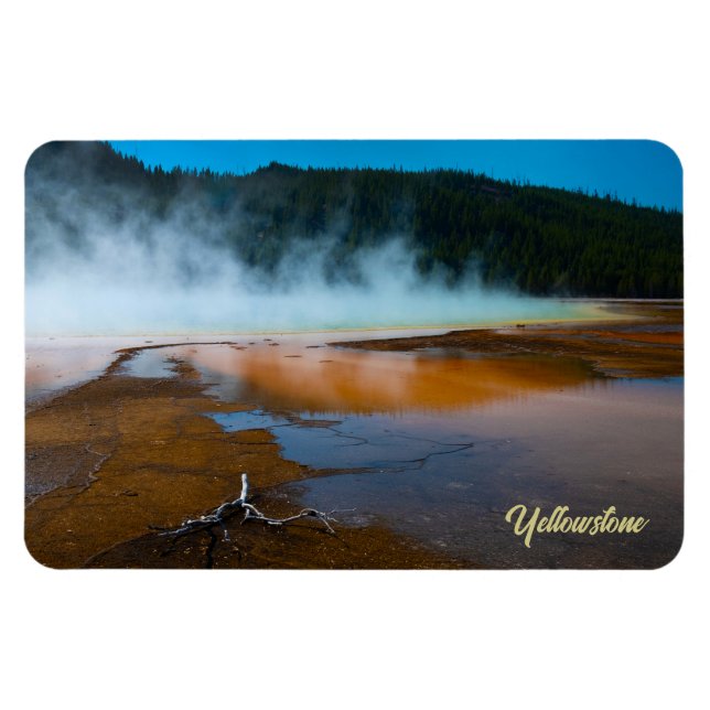 der Rand des Grand Prismatic Spring Yellowstone Magnet (Horizontal)