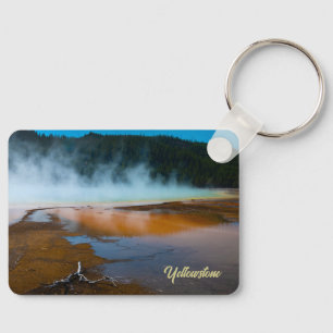 der Rand des Grand Prismatic Spring Yellowstone Schlüsselanhänger