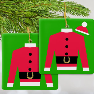 Der rasante Silks-Platz des Weihnachtsmannes Ornament Aus Metall