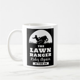 Der Rasenmäher fährt wieder auf Rutsche Kaffeetasse