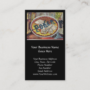 Der rauchende spielende Raum der Vintagen Visitenkarte