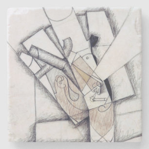 Der Raucher, 1912 (Holzkohle u. Rotkreide auf Steinuntersetzer