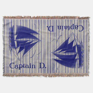 Der Raum des Kapitänmonogramm-Jungen nautisch Decke