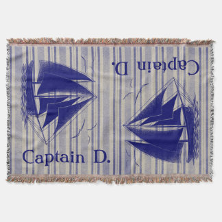 Der Raum des Kapitänmonogramm-Jungen nautisch Decke
