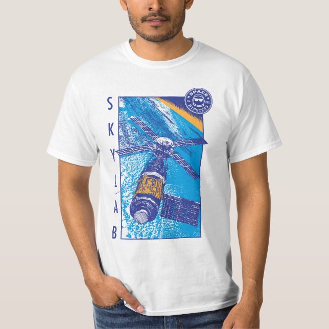 Der Raum-Hipster-Skylab-T - Shirt der Männer (Vorderseite)