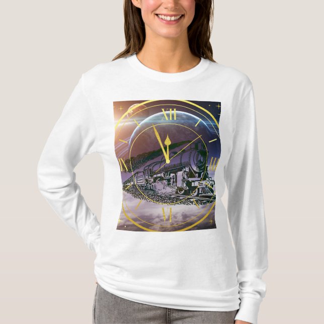 Der Raumzug fährt durch die Zeit T-Shirt (Vorderseite)