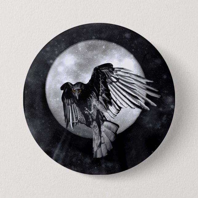 Der Raven oder die Crow Button (Vorderseite)