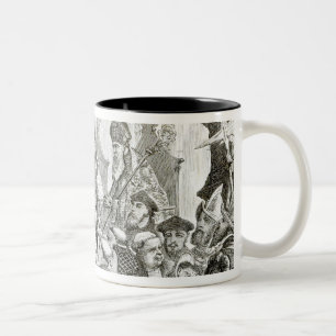 Der Recantation von Erzbischof Cranmer Zweifarbige Tasse