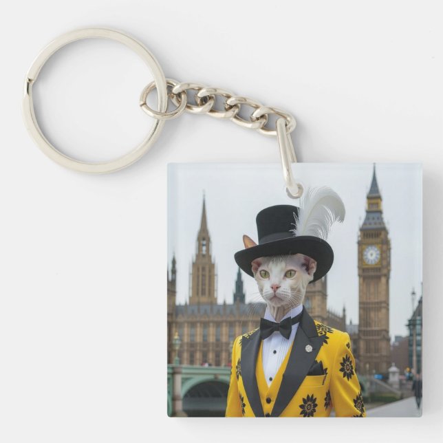 Der Regal Sphynx in seinem verblüffenden Anzug im  Schlüsselanhänger (Vorderseite)