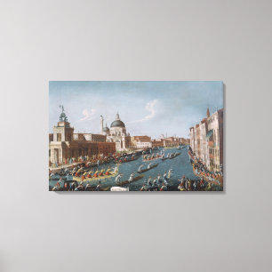 Der Regatta der Frauen auf dem Canal Grande, Leinwanddruck
