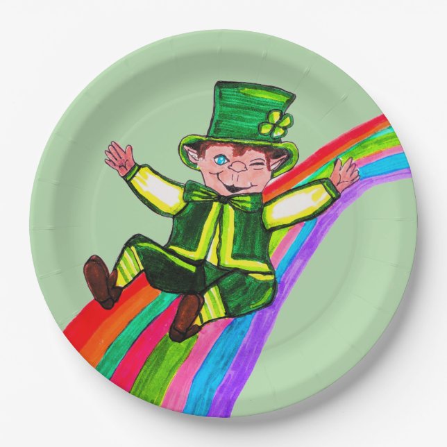 DER REGENBOGEN DES KOBOLDS  PAPPTELLER (Vorderseite)