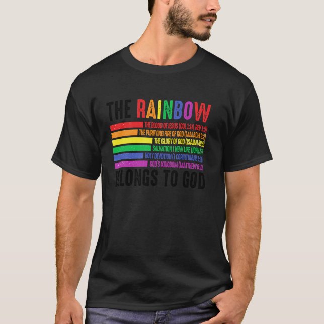 Der Regenbogen gehört Gott T-Shirt (Vorderseite)