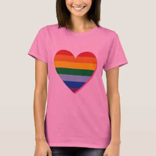 Der Regenbogen-Kartell-Herz-T - Shirt des
