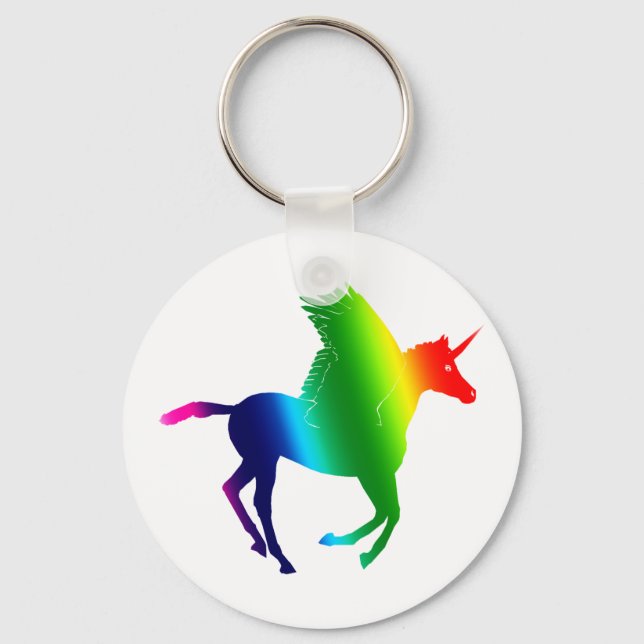 Der Regenbogen Pegacorn Schlüsselanhänger (Vorderseite)