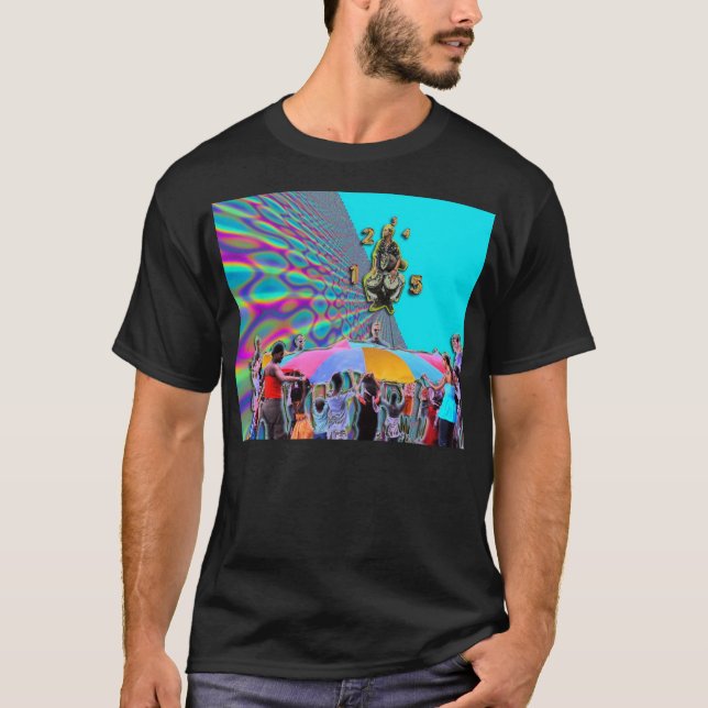 Der Regenbogen-Trampoline-T - Shirt (Vorderseite)