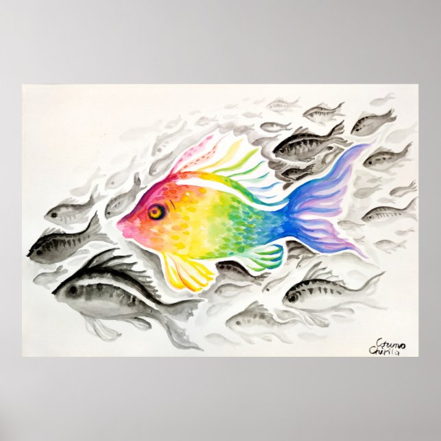 Der Regenbogenfisch Poster (Vorne)