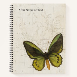 Der Regenwald-Titan – Vintage Cairns Birdwing Notizbuch
