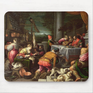 Der reiche Mann und der Lazarus, 1590-95 Mousepad