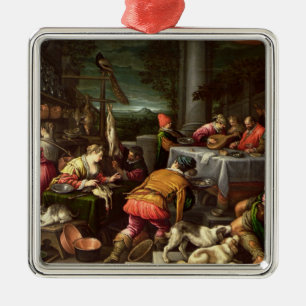 Der reiche Mann und der Lazarus, 1590-95 Silbernes Ornament
