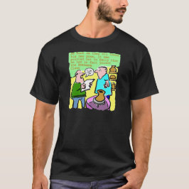Der reife Schüler liest ein Gedicht in der Töpferk T-Shirt
