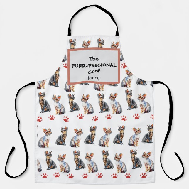 "Der reine Koch" Cat Lover Custom Schürze (Vorderseite)