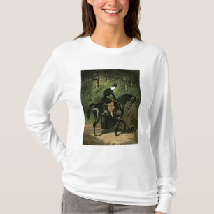 Der Reiter Kipler auf ihrer schwarzen Stute T-Shirt