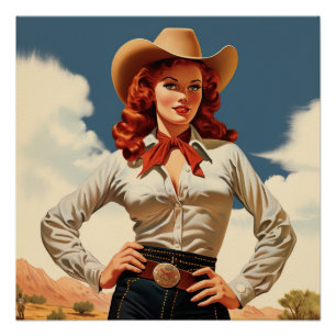 Der Reiz des Cowgirl Spirit: Wild West Whispers Poster