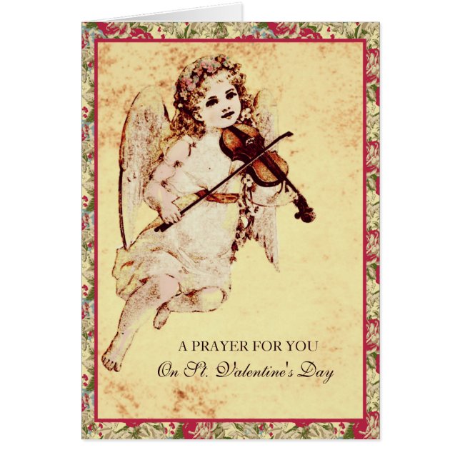Der religiöse Angel der Girl Playing Violine Roses (Vorne)