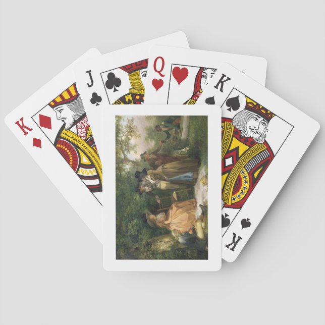 Der Repast des Anglers (Öl auf Leinwand) Spielkarten (Rückseite)