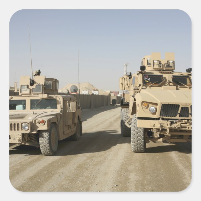 Der resistente Hinterhalt des Bergwerks Quadratischer Aufkleber (Vorderseite)