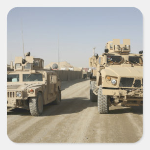 Der resistente Hinterhalt des Bergwerks Quadratischer Aufkleber