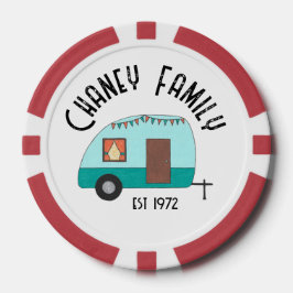Der Retro-Camper für Reisen Pokerchips