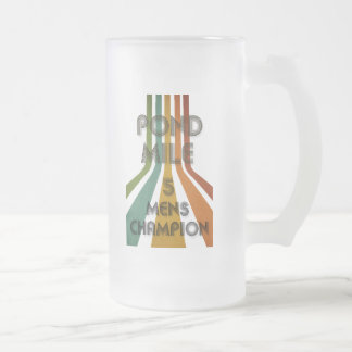 Der Retro Meister der Männer der Teich-Meilen-5 Mattglas Bierglas