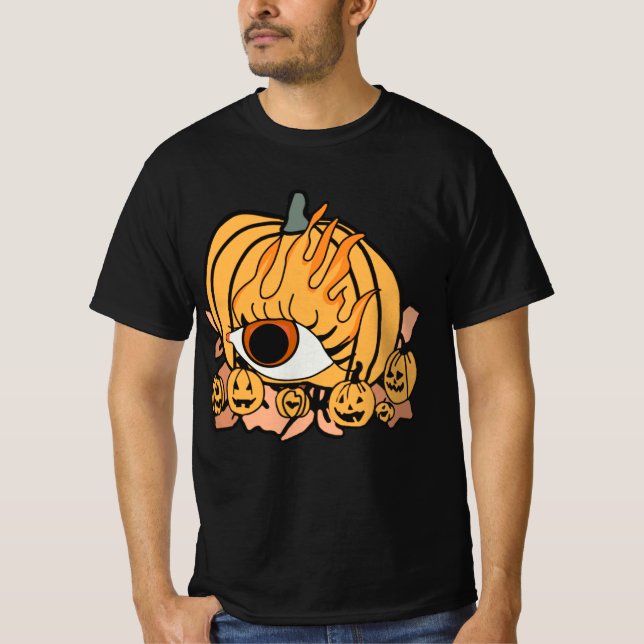 Der Retro Pumpkin-Flammenauge T-Shirt (Vorderseite)