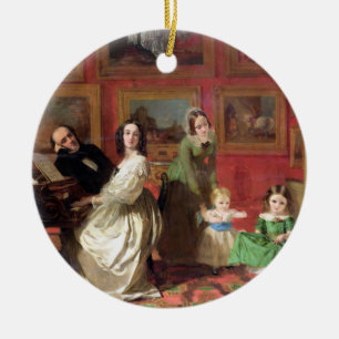 Der Rev. und die Frau Palmer-Lovell mit ihrer Keramikornament