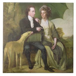 Der Rev. und die Frau Thomas Gisborne, von Yoxhall Fliese