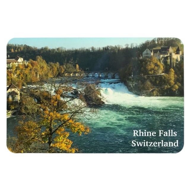 Der Rhein fällt in der Schweiz Magnet (Horizontal)