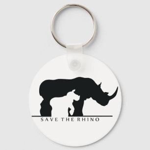 Der Rhino gerettet (weiß ver.) Schlüsselanhänger