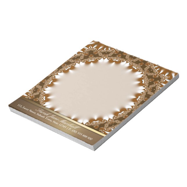 Der Rhythmus für den Earth Satin Lace personalize- Notizblock (Rotiert)
